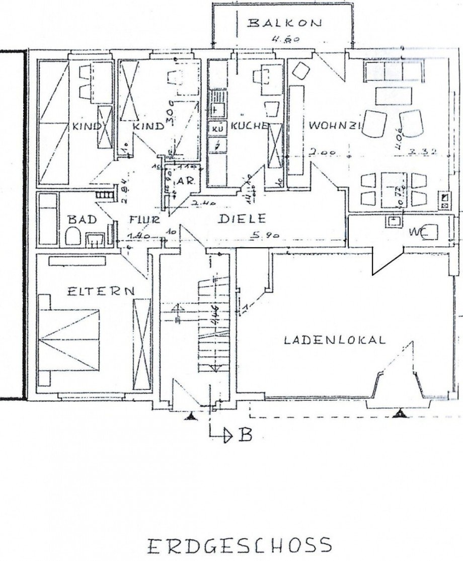 Grundriss EG Mehrfamilienhaus Essen