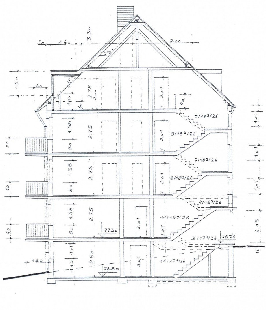 Querschnitt Mehrfamilienhaus Essen